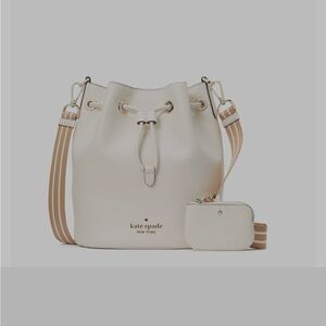 Kate Spade Cream Bucket Bag with Pouch